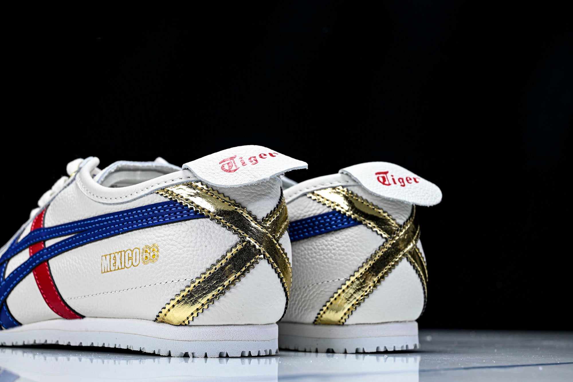 Mexico 66 White Blue Red Metallic Gold