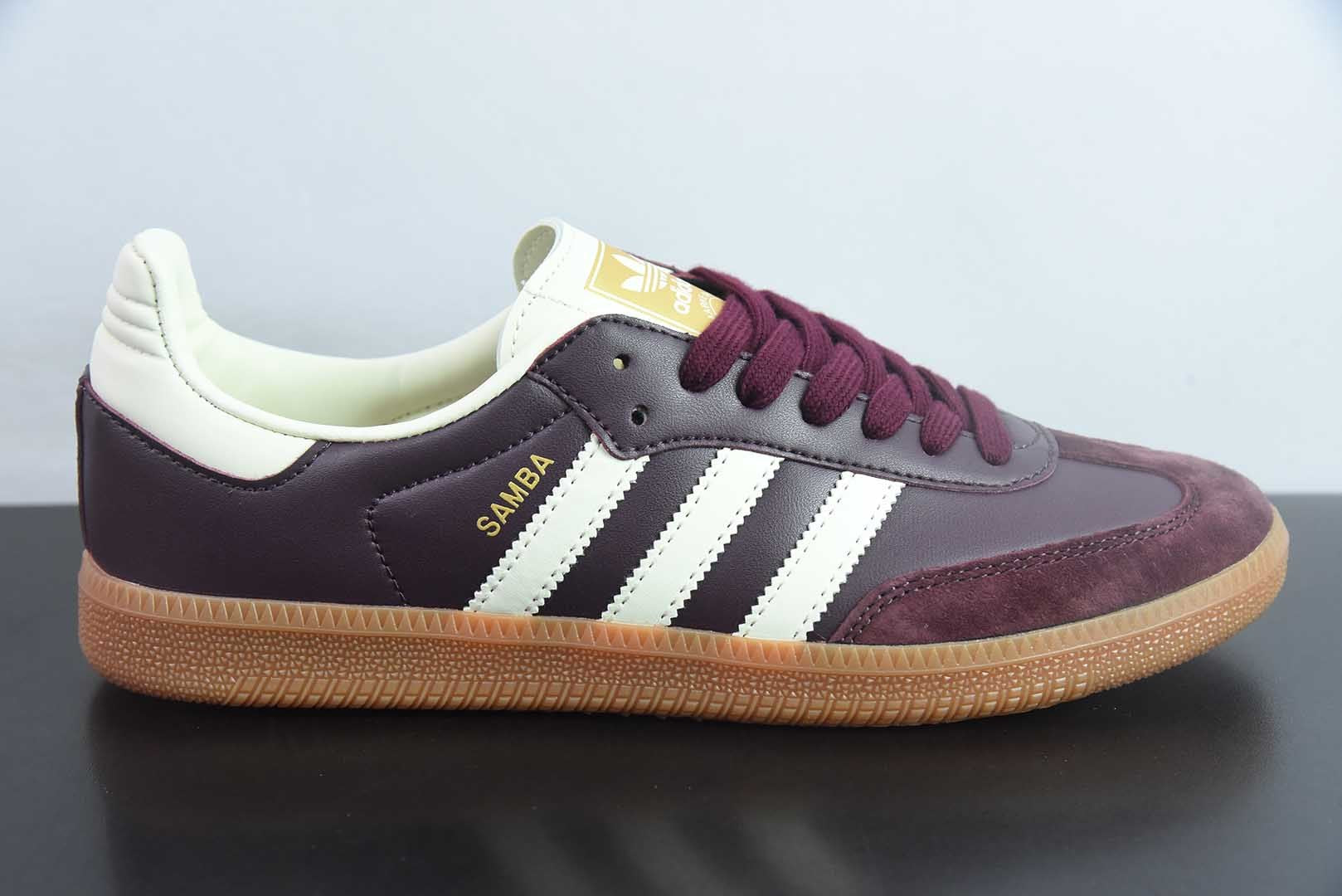 Wmn's Samba OG Maroon Gold Metallic
